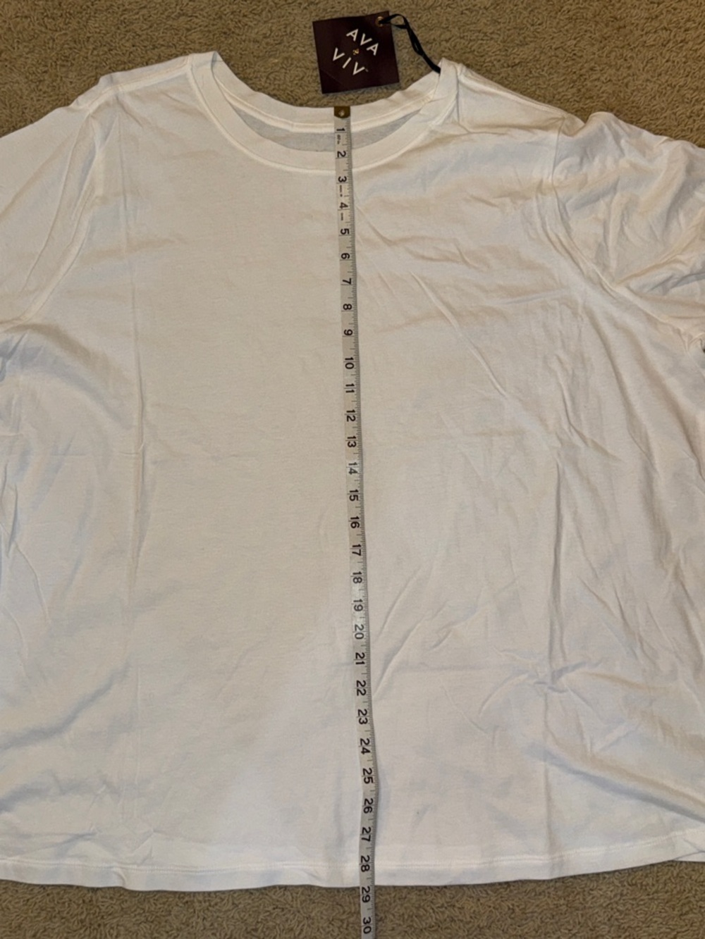 Ava & Viv Women’s White Short Sleeve Crew Tee - Picture 4 of 13
